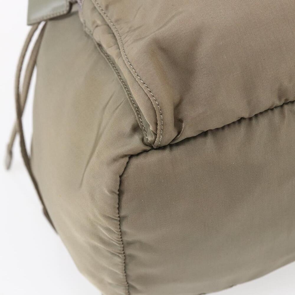 PRADA Backpack Nylon Beige Silver Auth 148934 - Picture 15 of 16